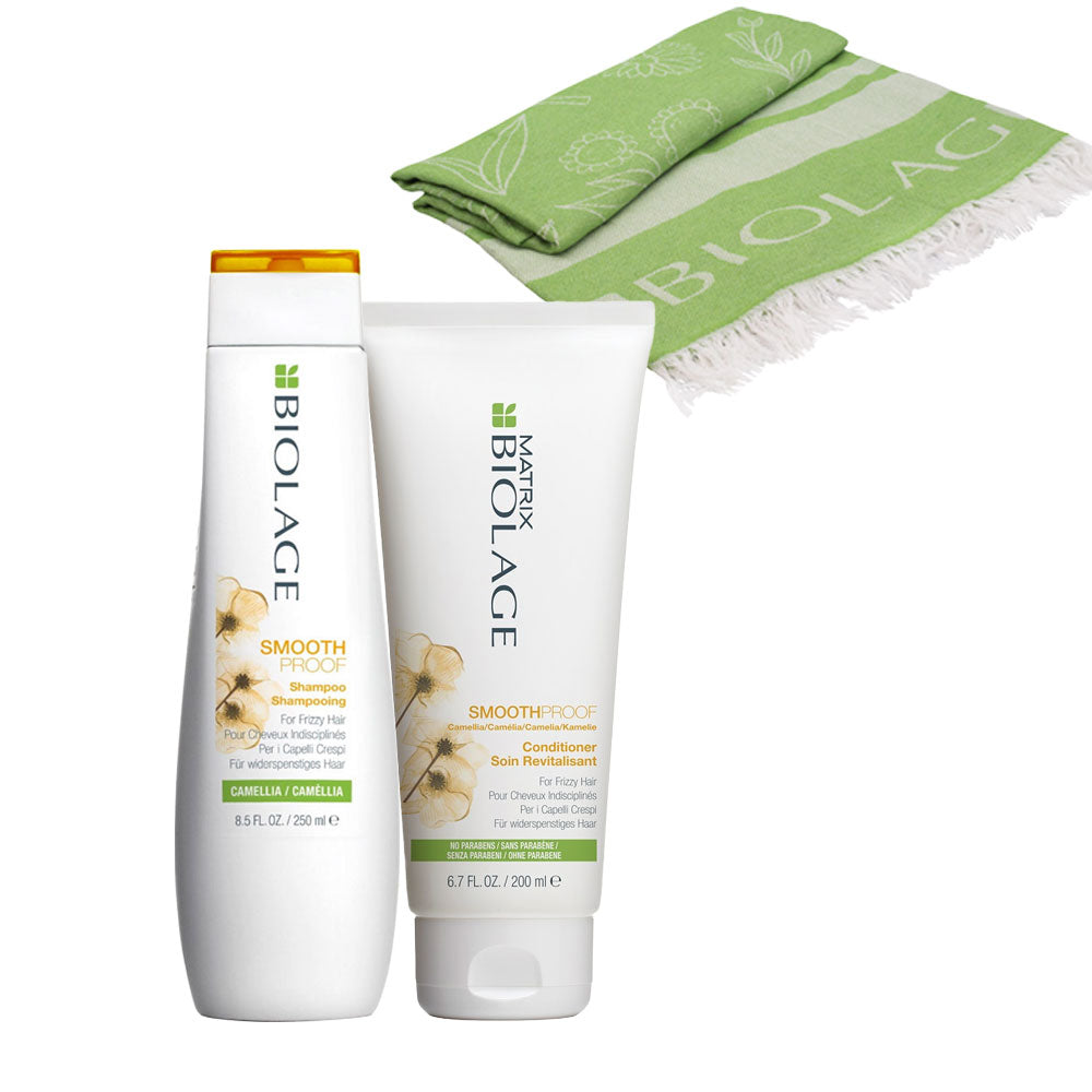 Biolage Smoothproof Shampoo 250ml Conditioner 200ml +Biolage Telo Mare OMAGGIO