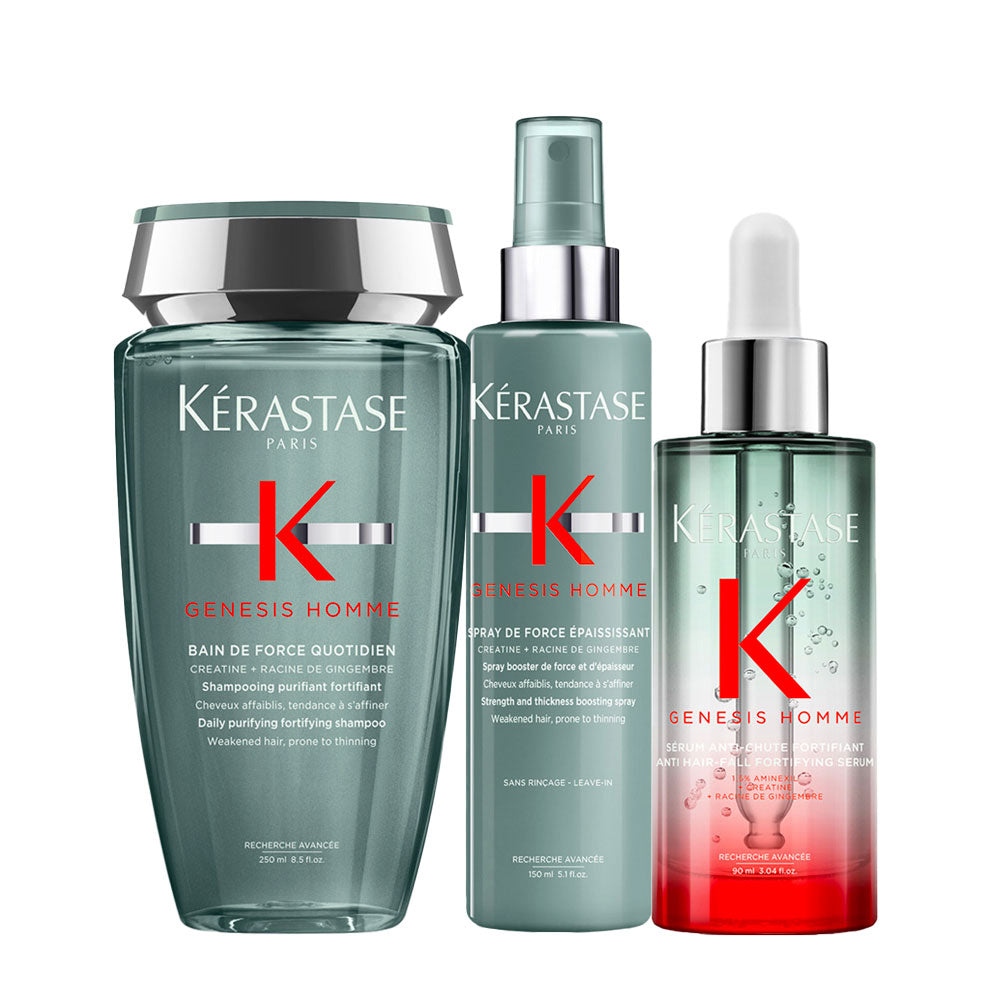 Kerastase Genesis Homme Bain De Force Quotidien 250ml Spray Epaississant 150ml