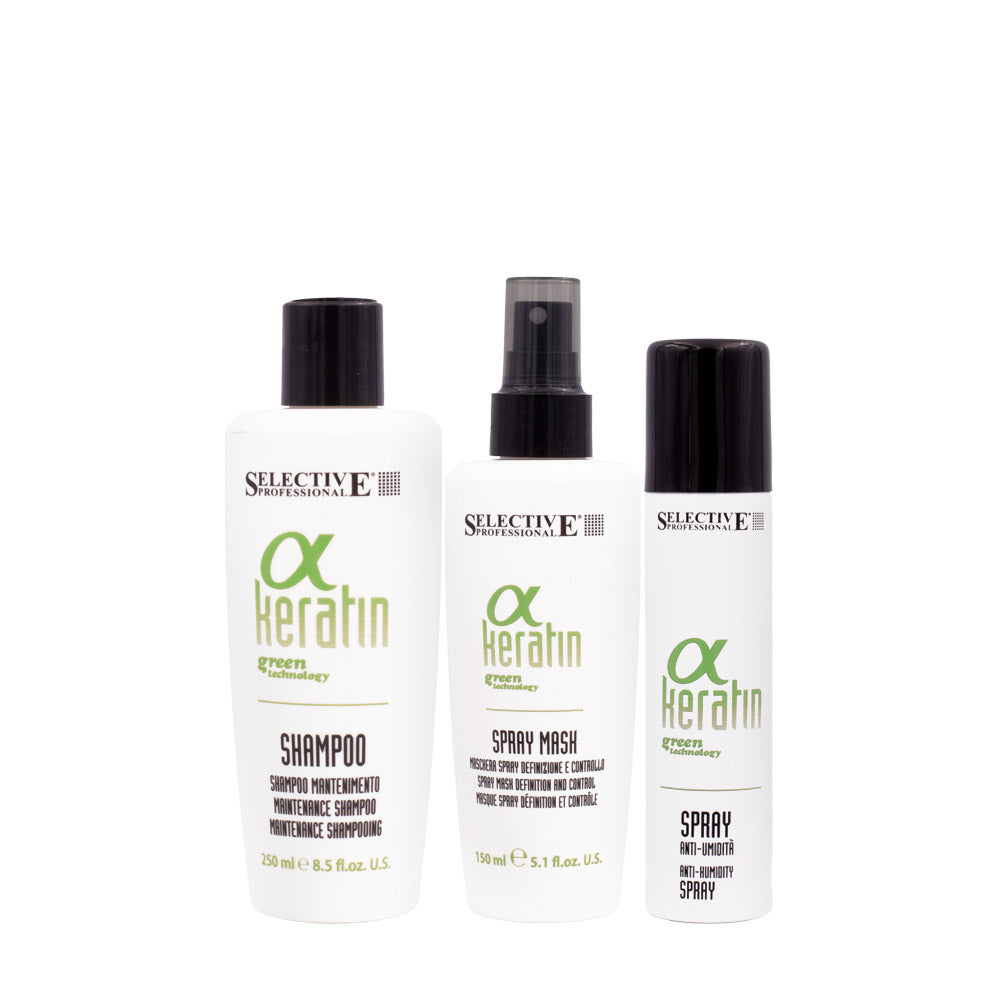 Selective Professional α Keratin Shampoo 250ml Mask 150ml Spray 100ml