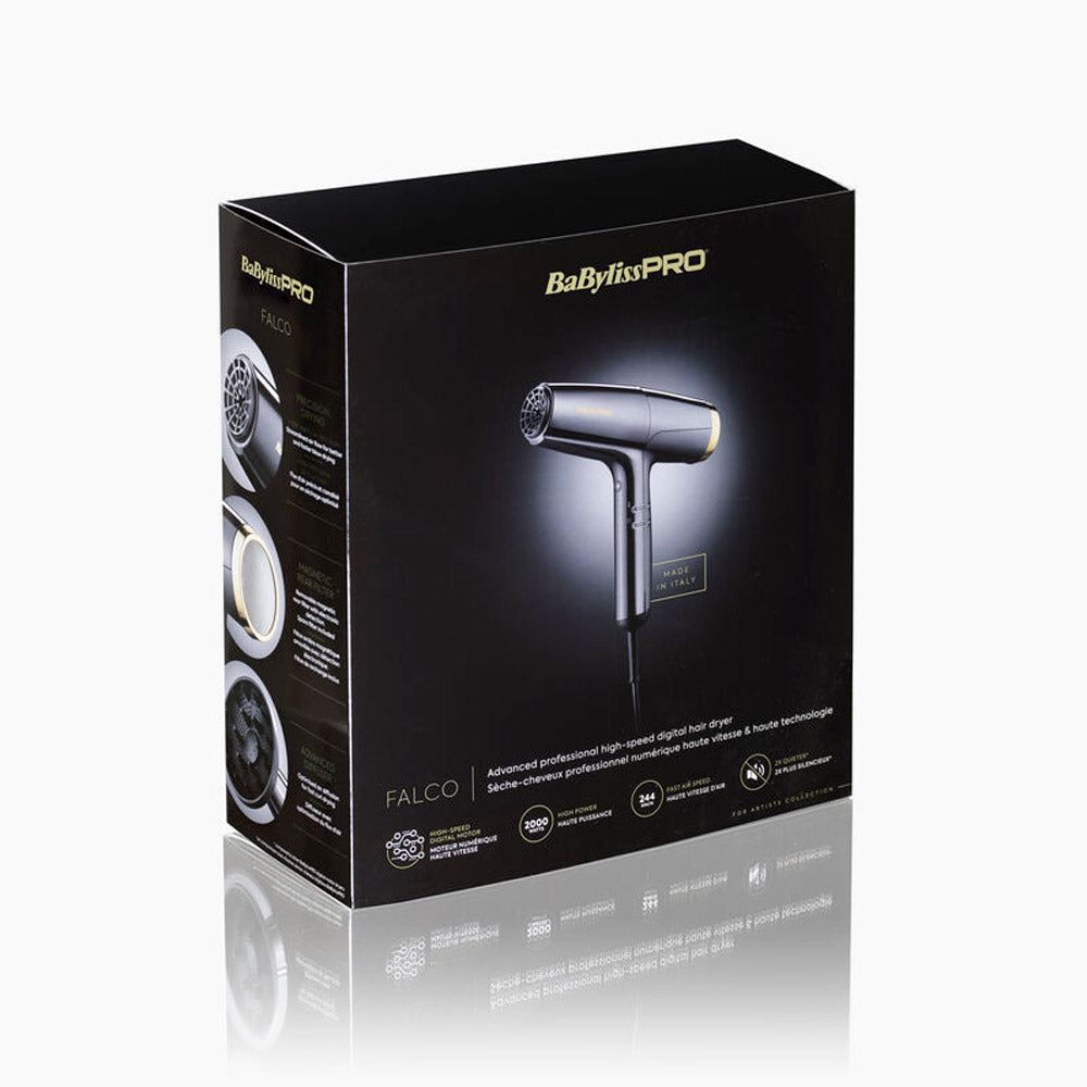 Babyliss Pro 4Artist Falco High Speed Dryer Black & Gold  - asciugacapelli