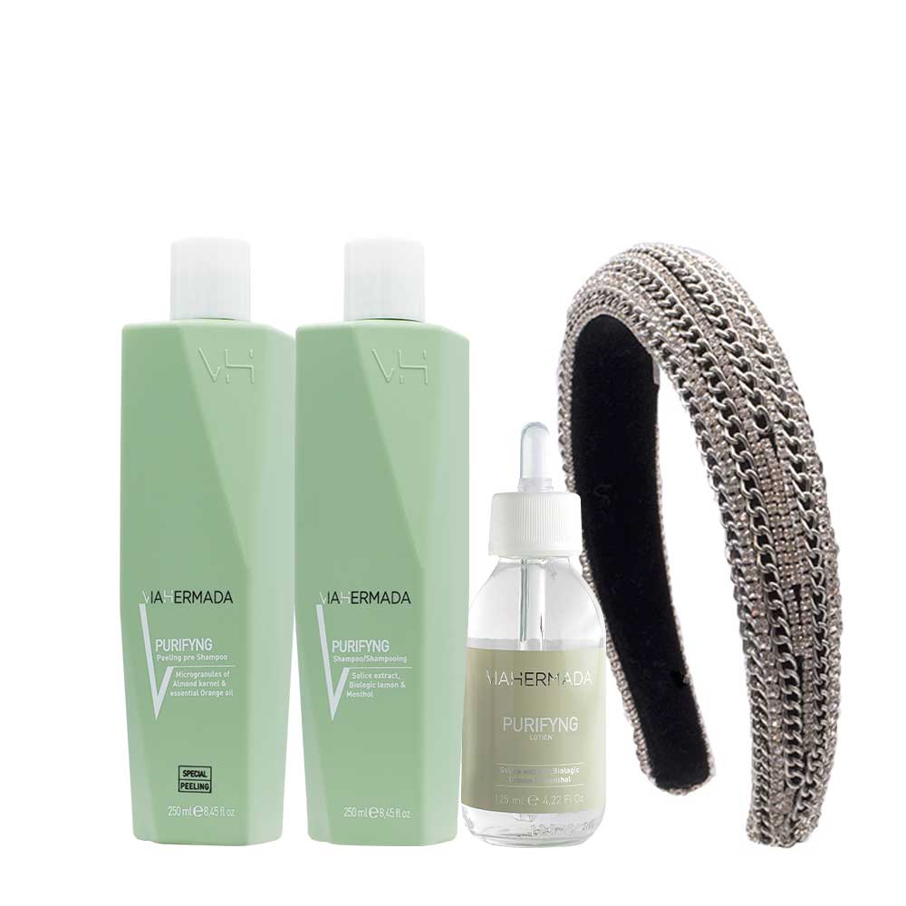 VIAHERMADA Purifyng Peeling 250ml Shampoo 250ml Lotion 125ml
