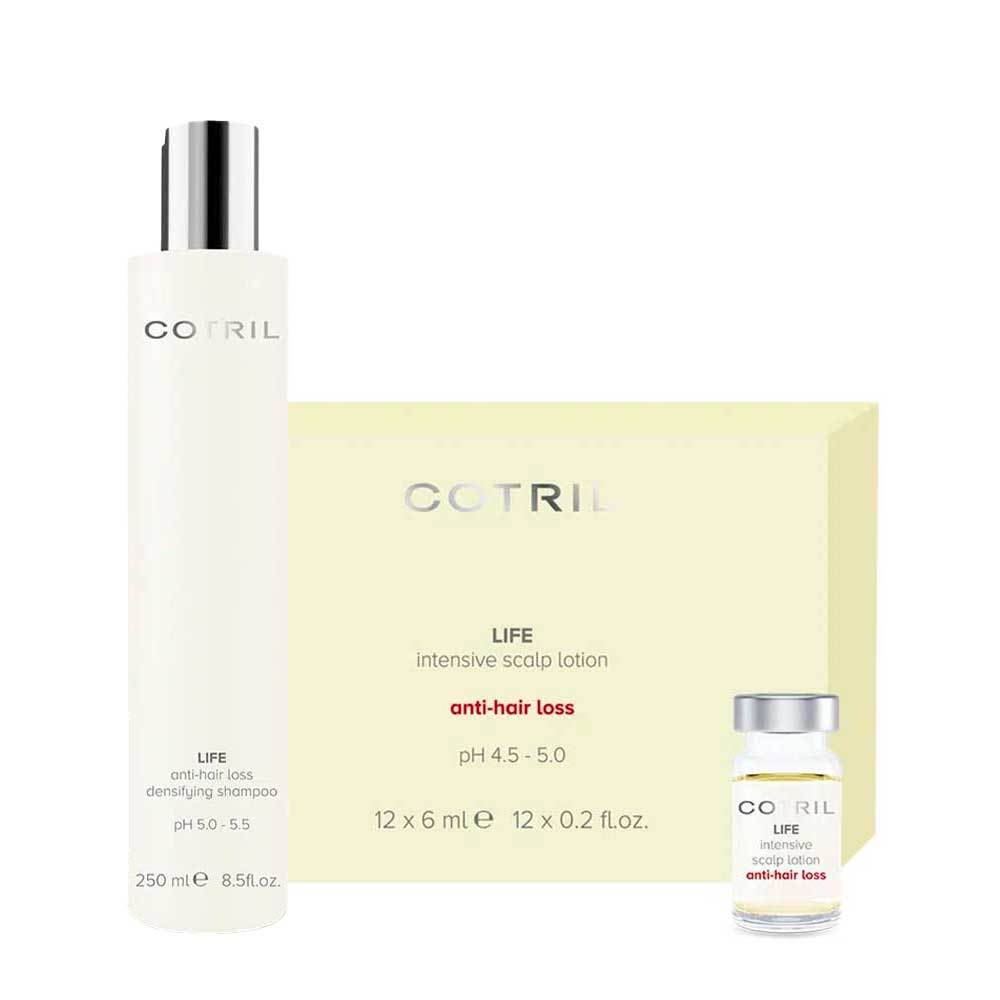 Cotril Scalp Care Life Anti Hair Loss & Densifying Shampoo 250ml Scalp Lotion 12