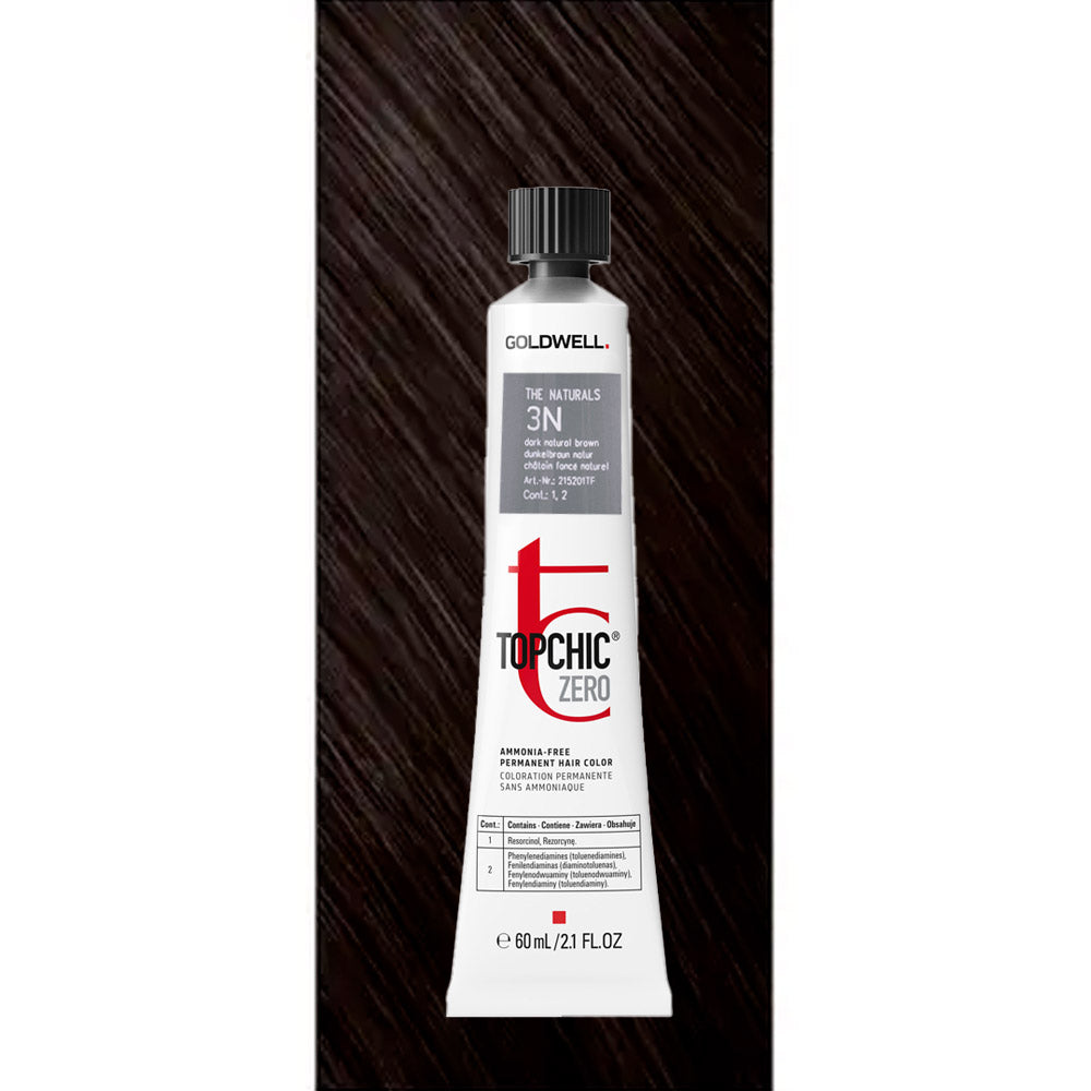 3N Topchic Zero The Naturals Dark Natural Brown tb 60ml - colorazione permanente senza ammoniaca