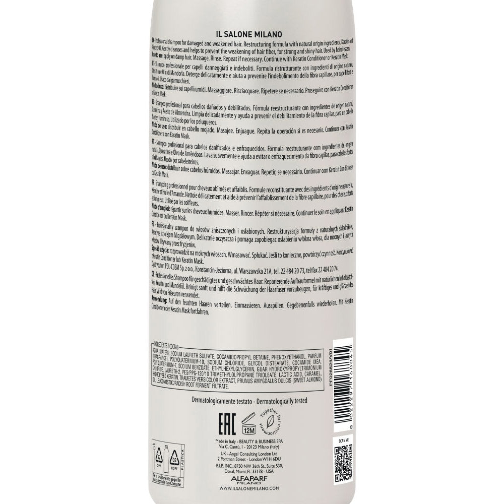 Il Salone Milano Keratin Shampoo 1000ml - shampoo per capelli danneggiati