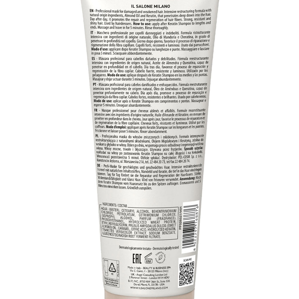 Il Salone Milano Keratin Mask 250ml - maschera per capelli danneggiati