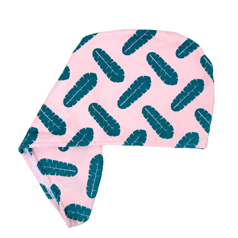 Coco & Eve Microfibre Towel Wrap Leaf Print - asciugamano in microfibra