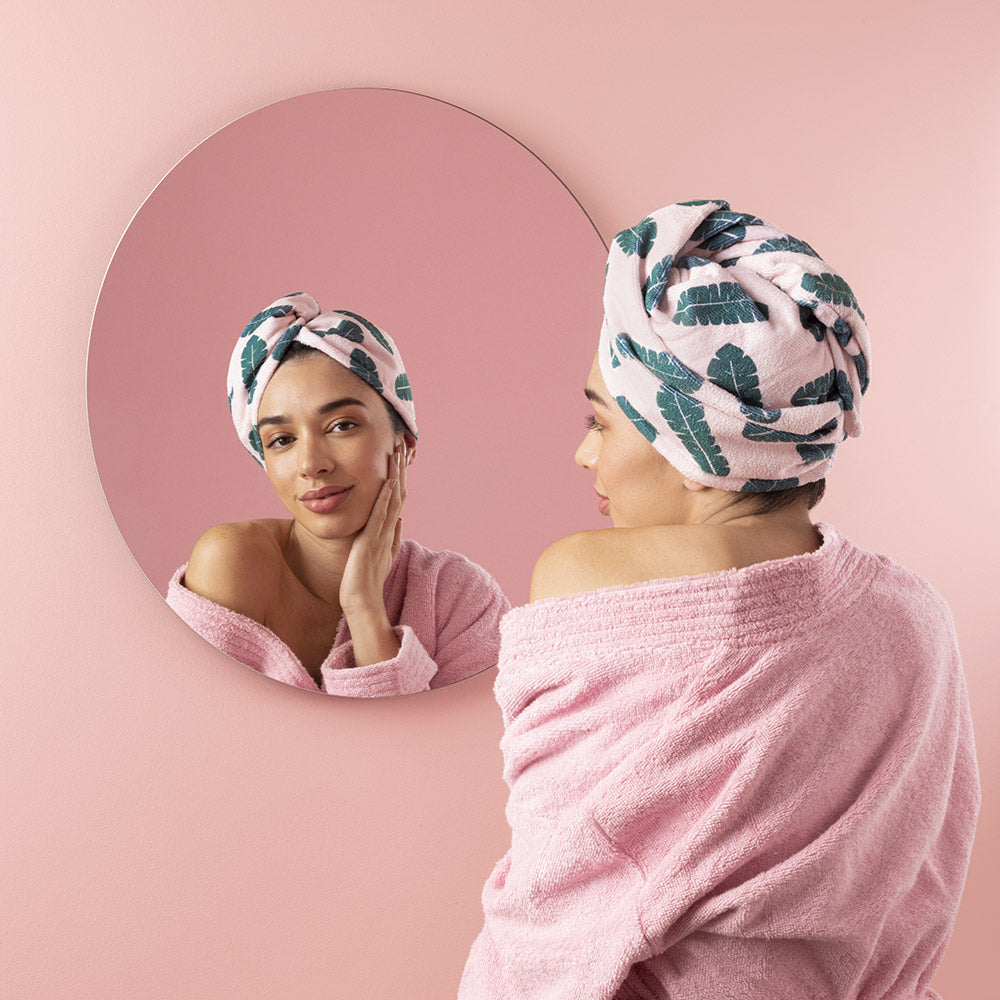 Coco & Eve Microfibre Towel Wrap Leaf Print - asciugamano in microfibra