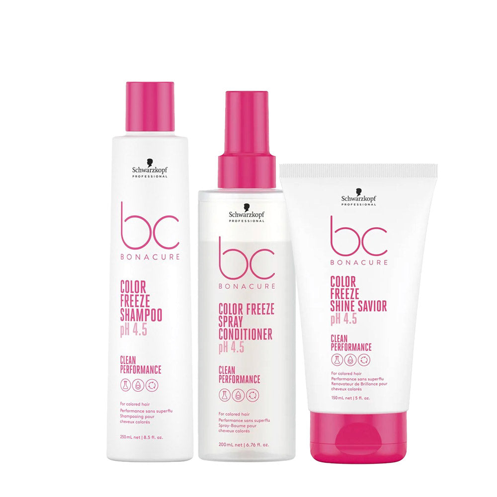 Schwarzkopf Color Freeze Shampoo 250ml Spray Conditioner 200ml Serum105ml
