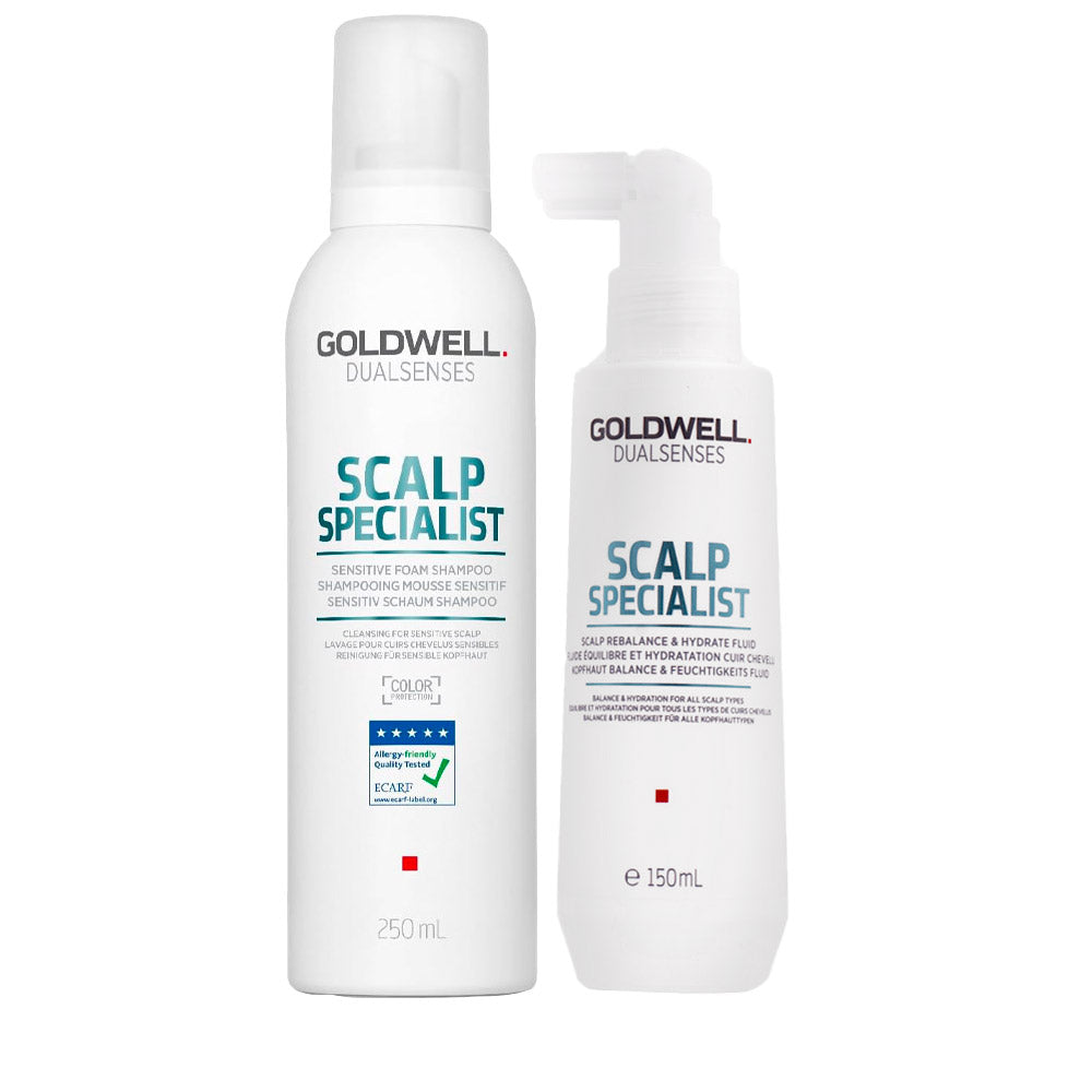 Goldwell Scalp Specialist Sensitive Foam Shampoo 250ml Rebalance & Fluid 150ml