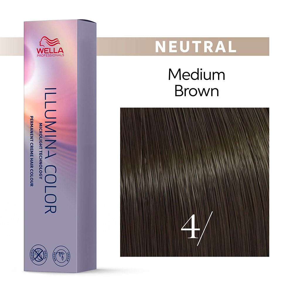 Wella Illumina Color 4/ Castano Medio Puro 60ml  - colorazione permanente