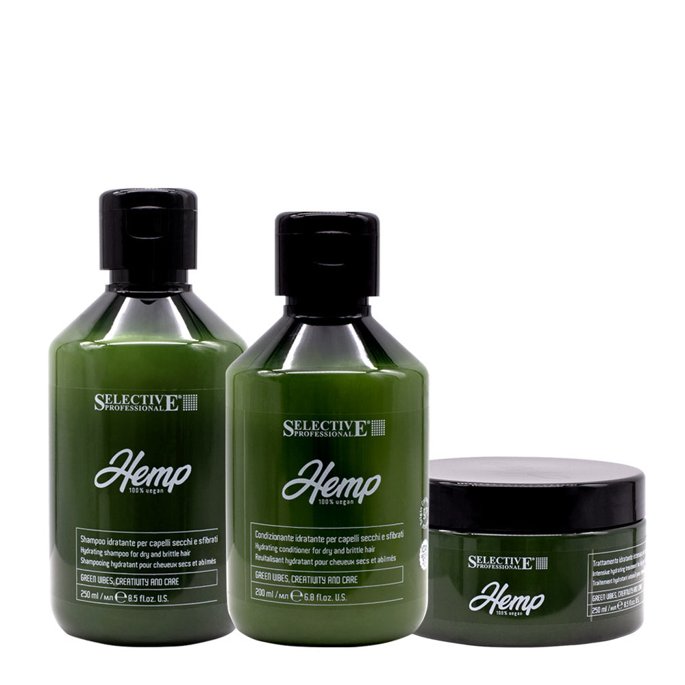 Selective Professional Hemp Shampoo 250ml Conditioner 200ml Mask 250ml