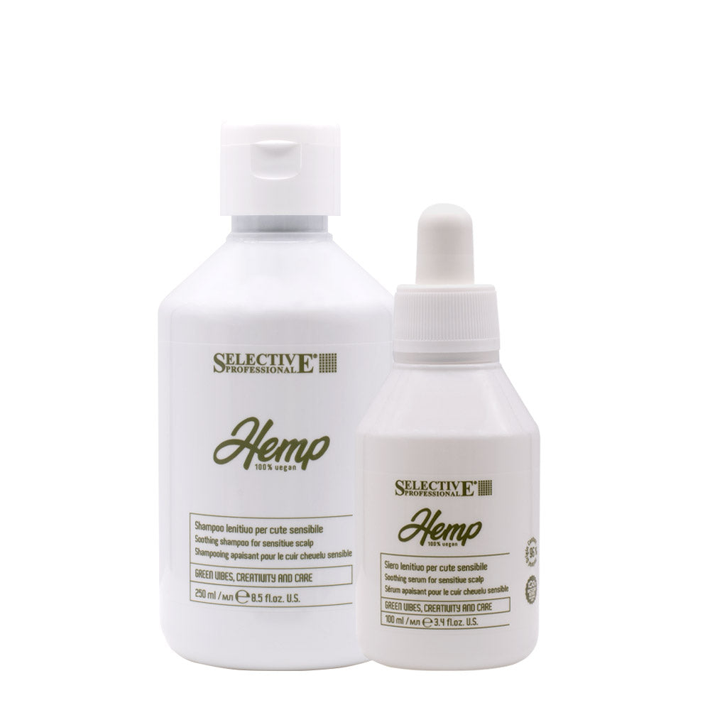 Selective Professional Hemp Lenitive Shampoo 250ml Serum 100mlc