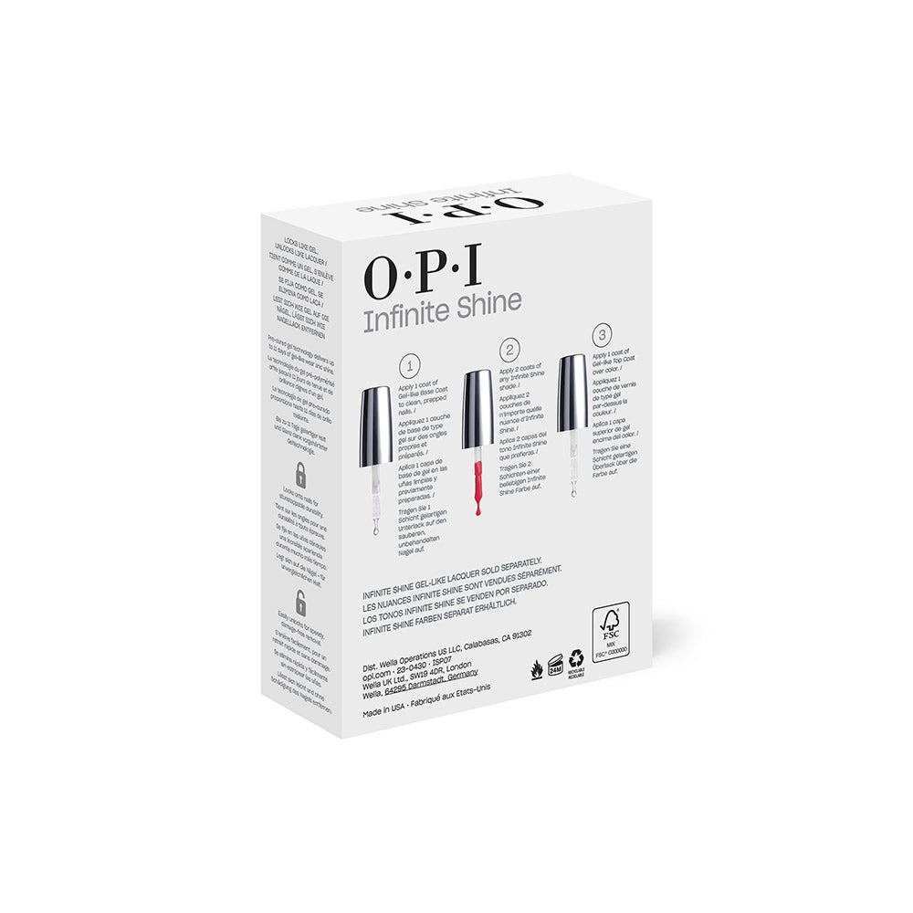 OPI Infinite Shine Coffret Base 15ml + Top Coat 15ml  - cofanetto
