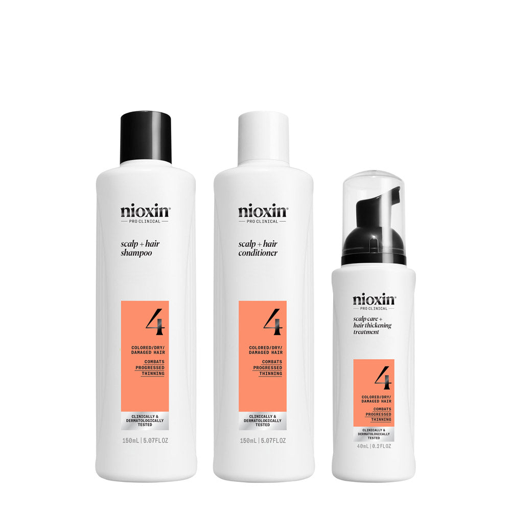 Nioxin 4 Kit Trifasico Shampoo 150ml Conditioner 150ml Treatment 40ml