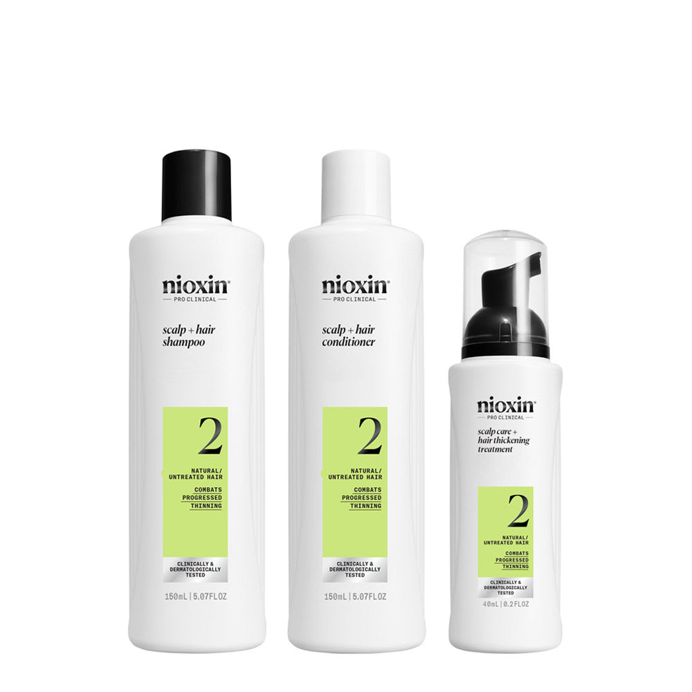 Nioxin Sistema 2 Kit Trifasico Shampoo 150ml Conditioner 150ml Treatment 40ml