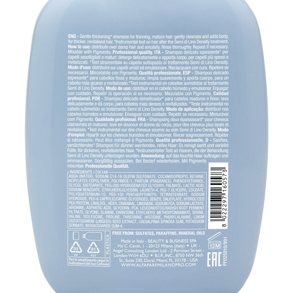Alfaparf Milano Semi Di Lino Density Thickening Low Shampoo 250ml