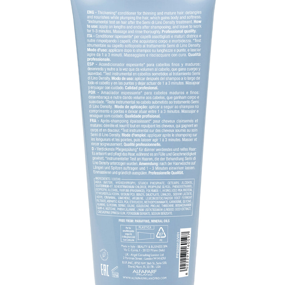 Alfaparf Milano Semi Di Lino Density Thickening Conditioner 200ml