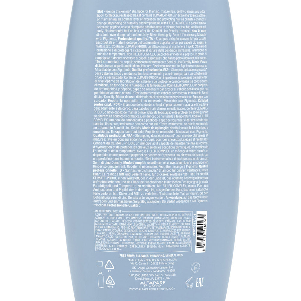 Alfaparf Milano Semi Di Lino Density Thickening Low Shampoo 1000ml