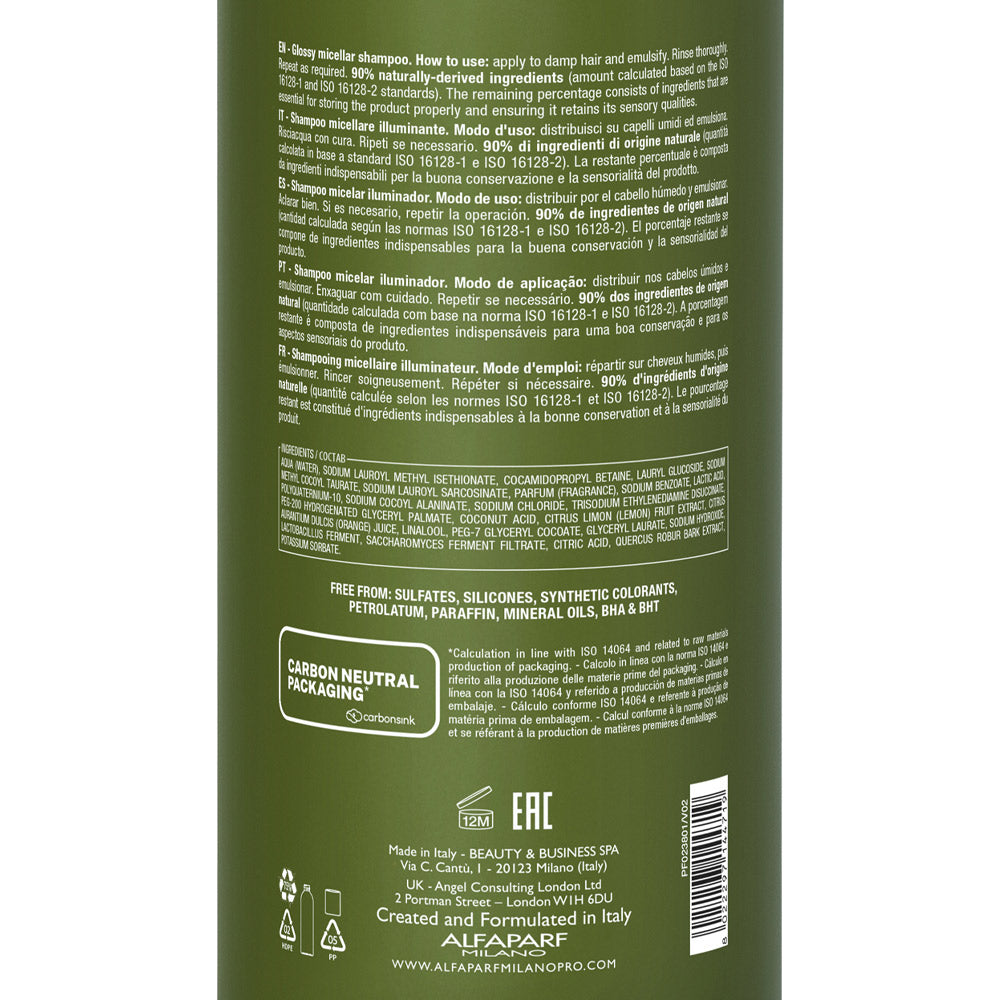Alfaparf Milano Benvoleo Glossy Micellar Shampoo 1000ml
