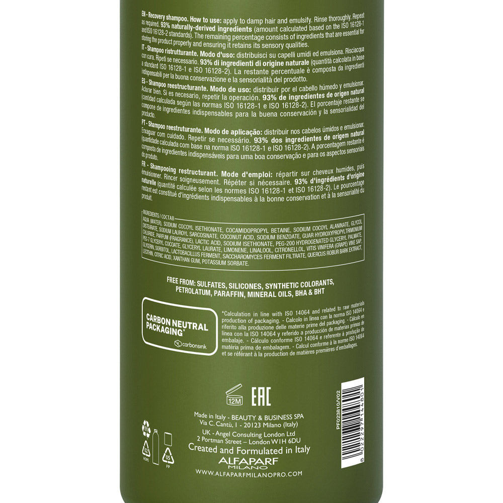 Alfaparf Milano Benvoleo Recovery Shampoo 1000ml - shampoo ristrutturante