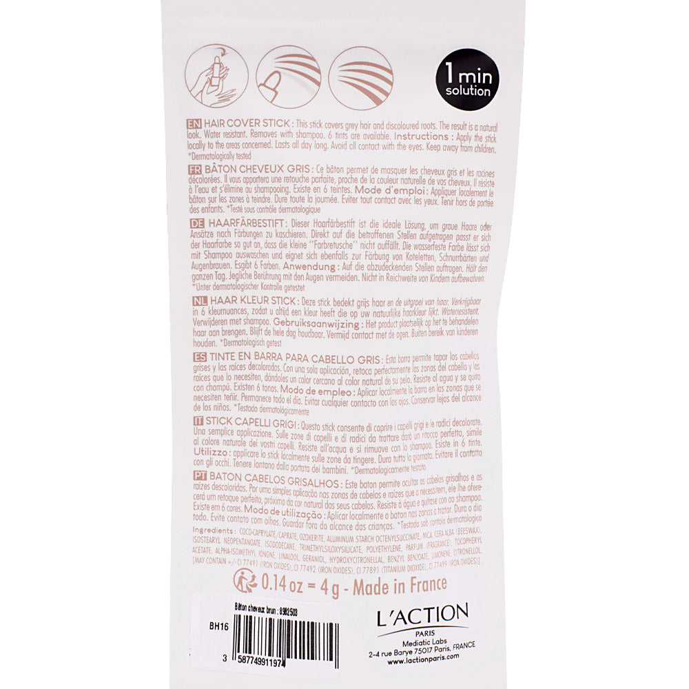 Sibel L'Action Paris Hair Cover Stick Marrone Scuro 4gr
