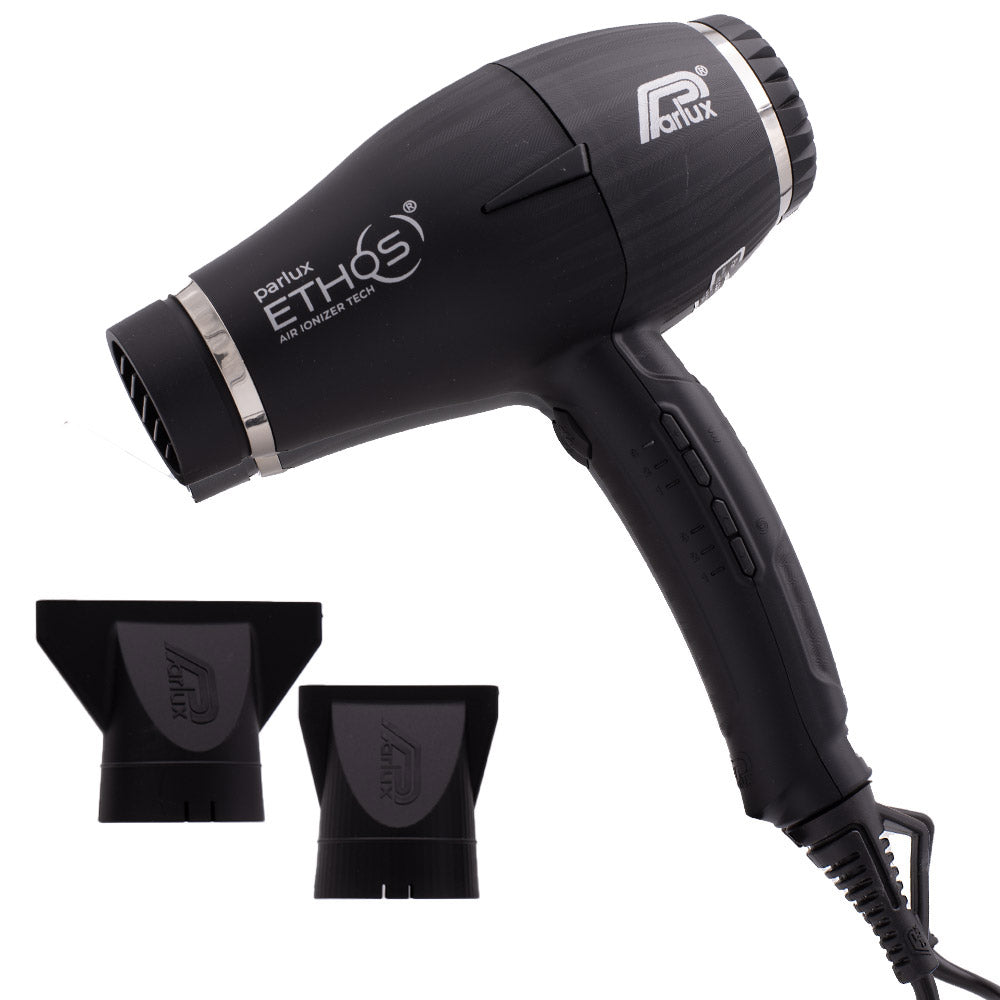 Parlux Ethos Air Ionizer Tech Black - asciugacapelli