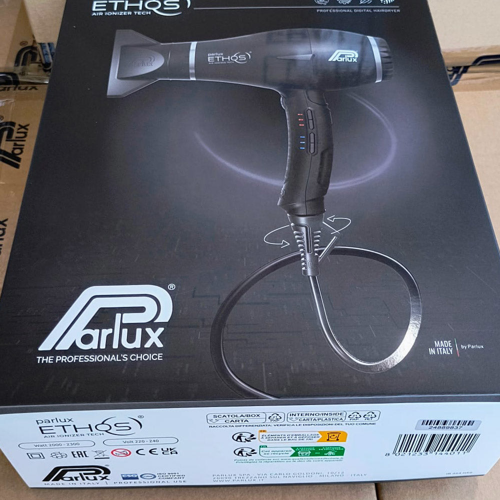 Parlux Ethos Air Ionizer Tech Black - asciugacapelli