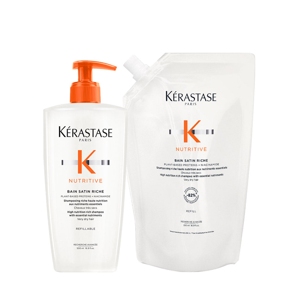 Kerastase Nutritive Bain Satin Riche 500ml + Refill 500ml