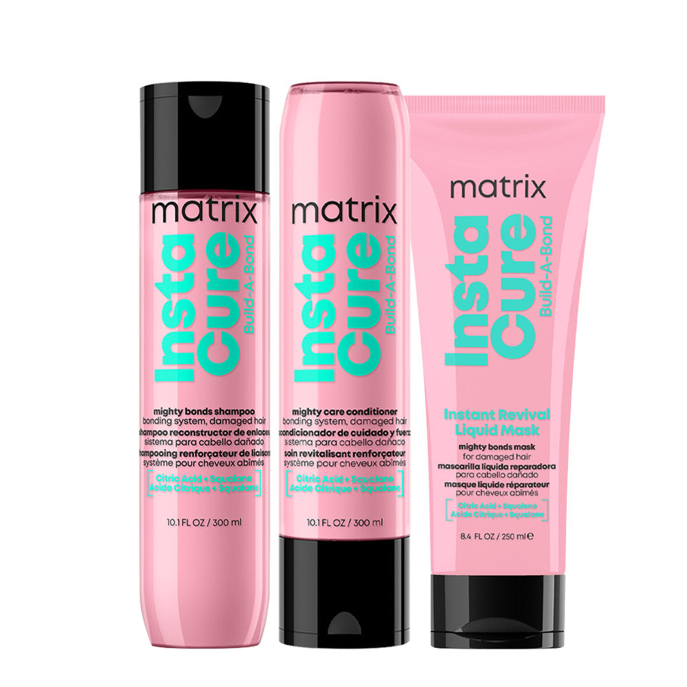 Matrix Haircare Instacure Build A Bond Shampoo 300ml Conditioner 300ml Mask250ml
