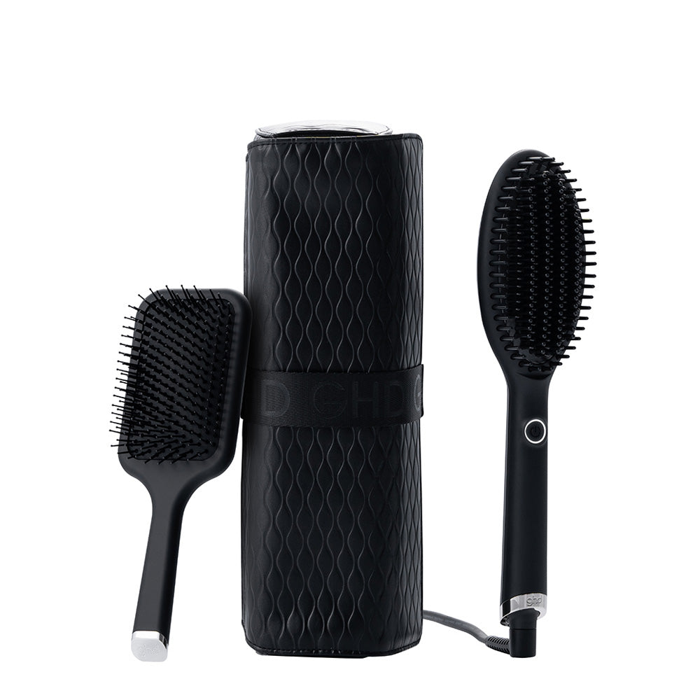 Ghd Glide Iced Luxe Gift Set Xmas - spazzola elettrica  lisciante e paddle brush