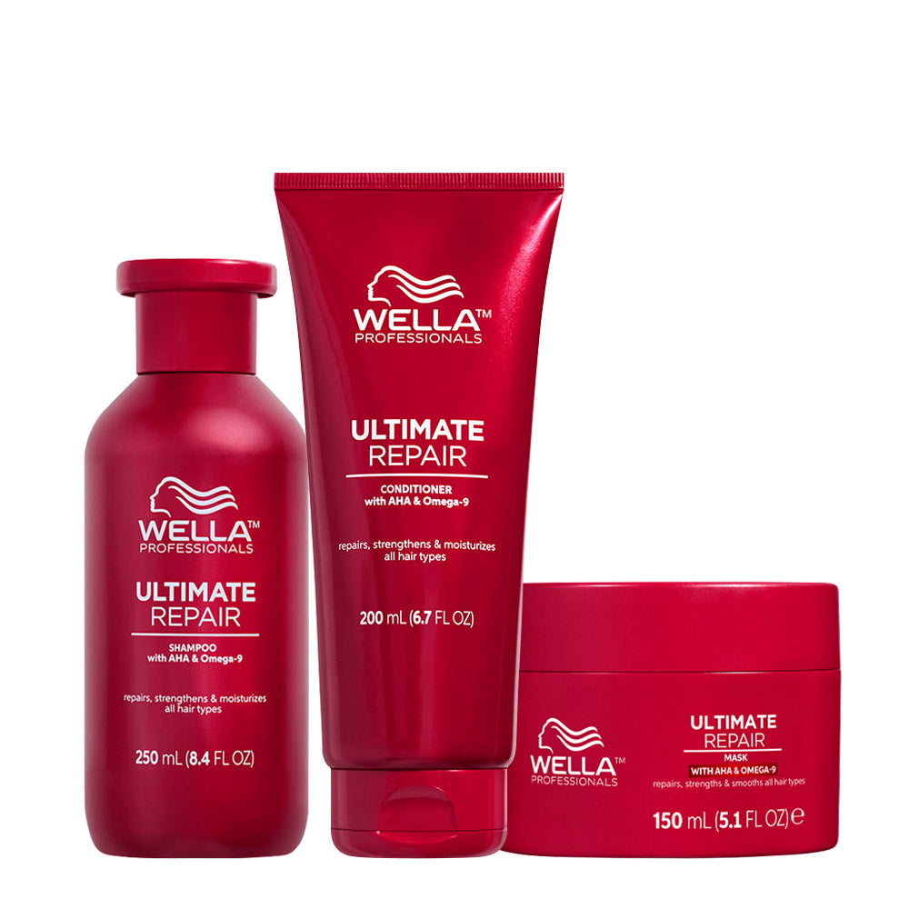 Wella Ultimate Repair Shampoo 250ml  Conditioner 200ml  Mask 150ml