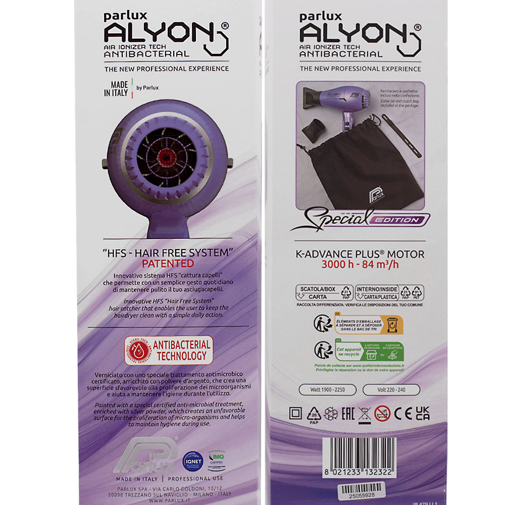 Parlux Alyon Air Ionizer Tech Antibacterial Special Edition Lilla