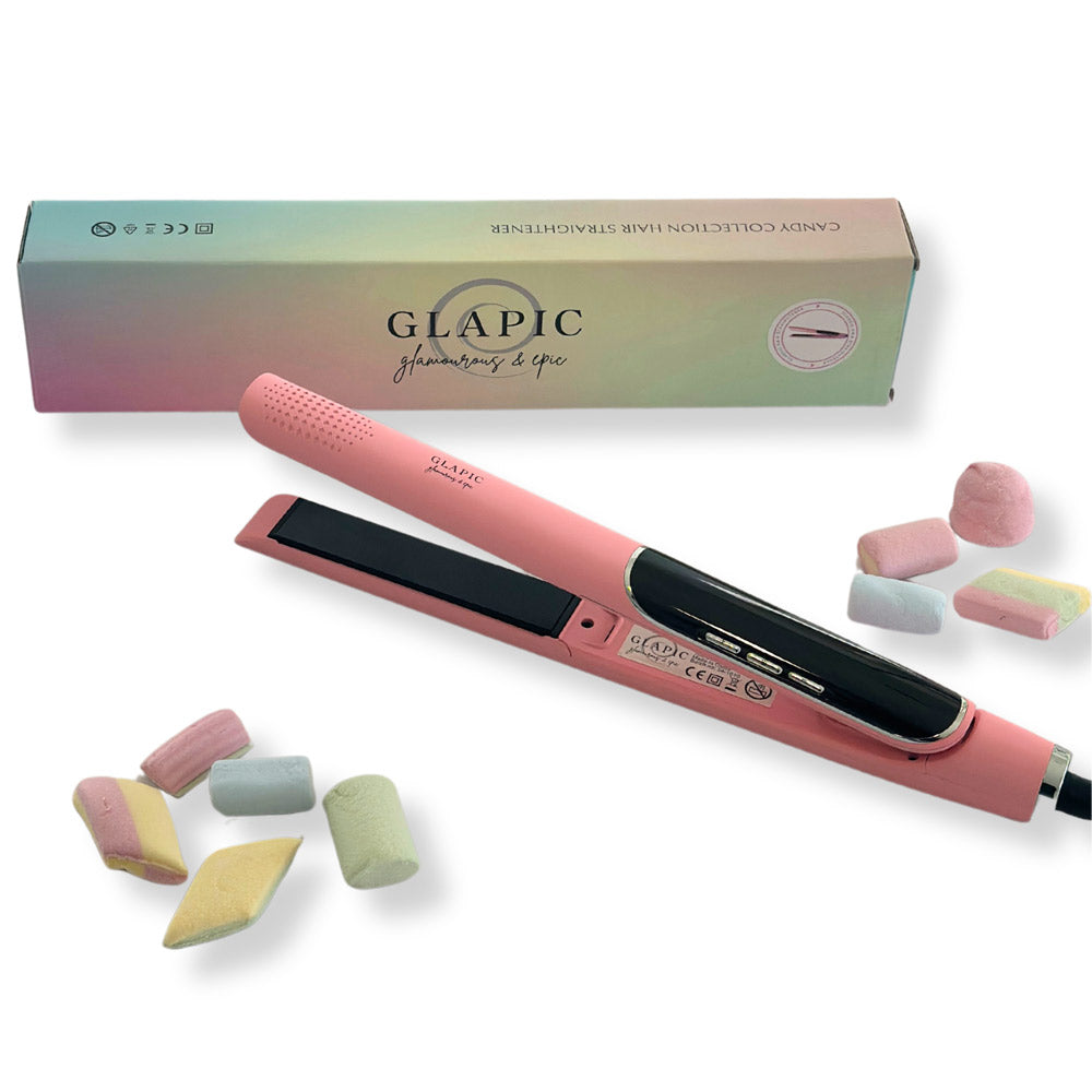 Glapic Bublegum Pink Classic Hair Straightener - piastra rosa pastello