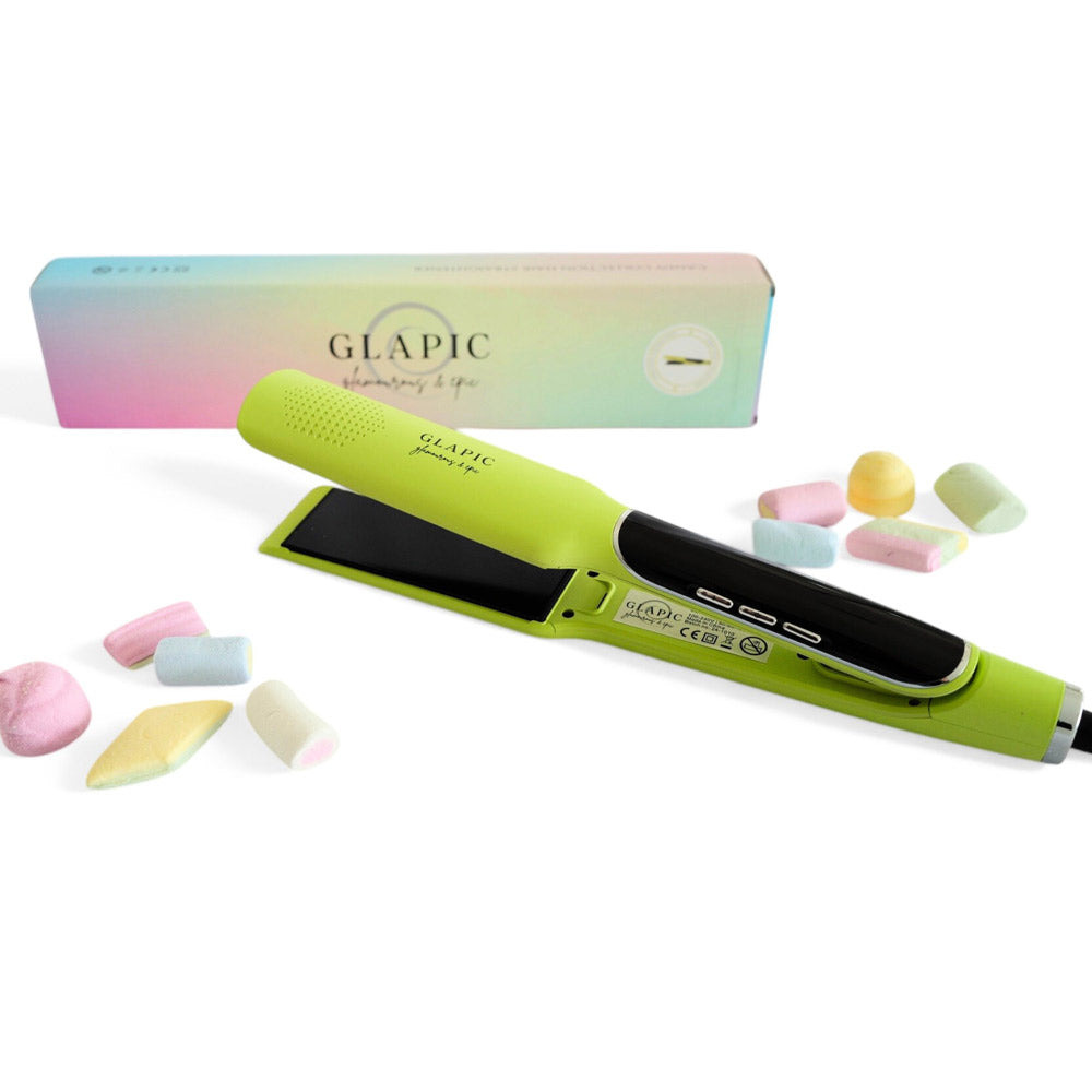 Glapic Lime Yellow Large Hair Straightener - piastra giallo lime