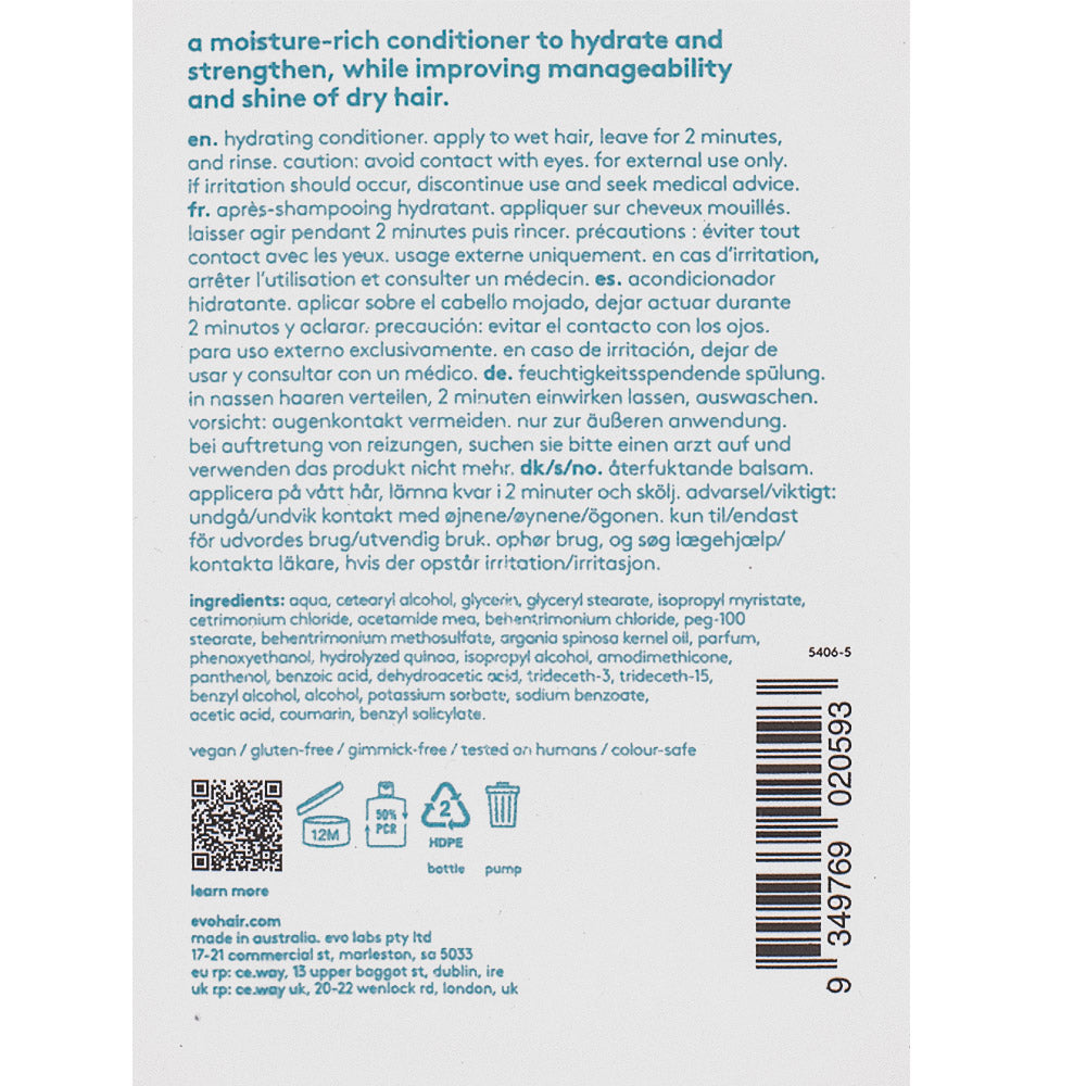 Evo Hydrating The Therapist Hydrating Conditioner 300ml - balsamo idratante