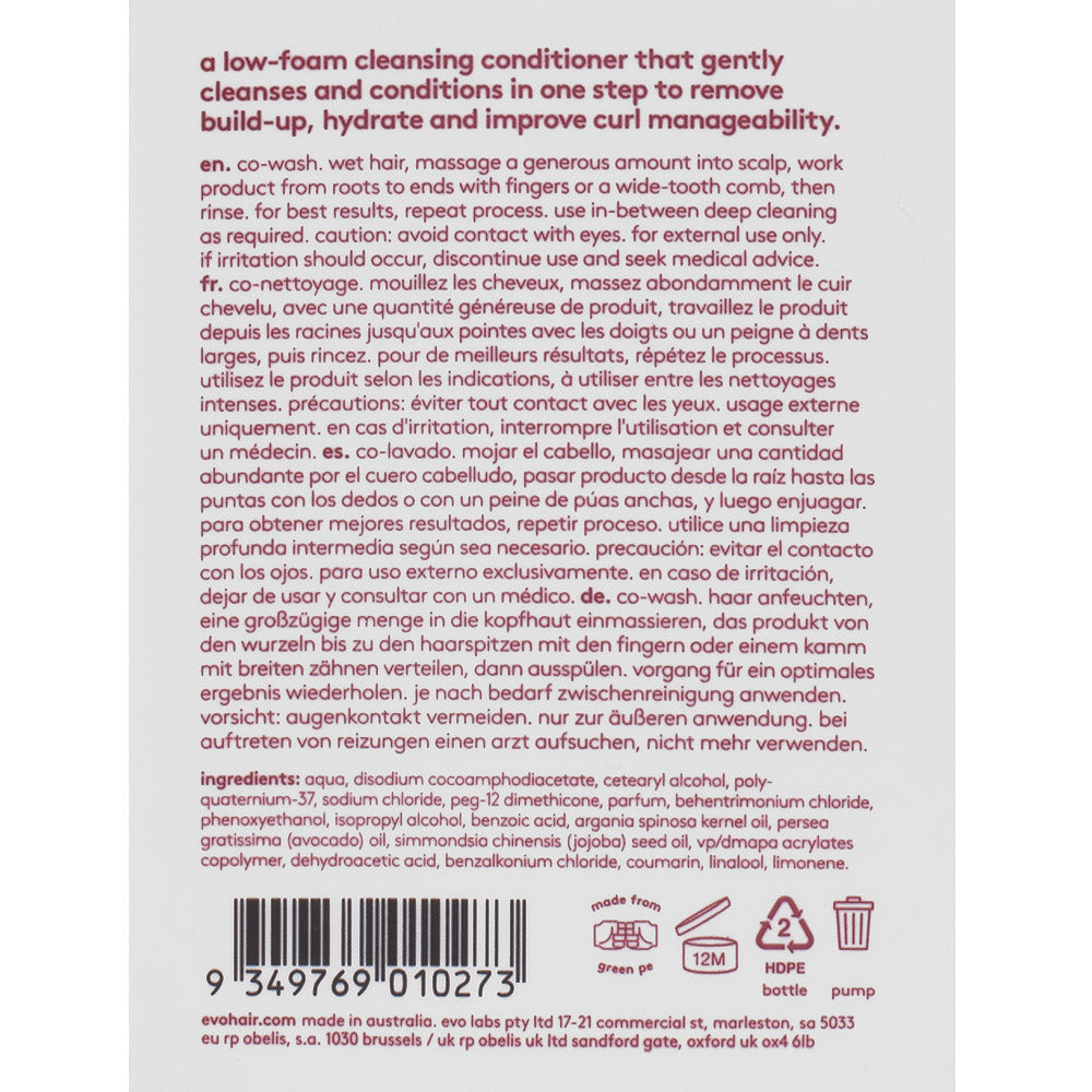 Evo Curl Heads Will Roll Cleansing Co-Wash 300ml - balsamo detergente capelli ricci