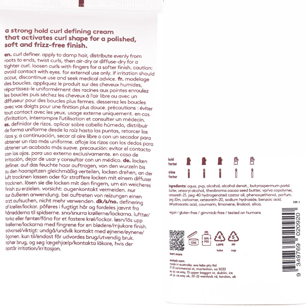 Evo Curl Total Recoil Curl Definer 200ml - crema definizione ricci