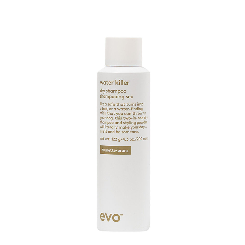 Evo Style Water Killer Dry Shampoo Brunette 200ml - shampoo secco castano