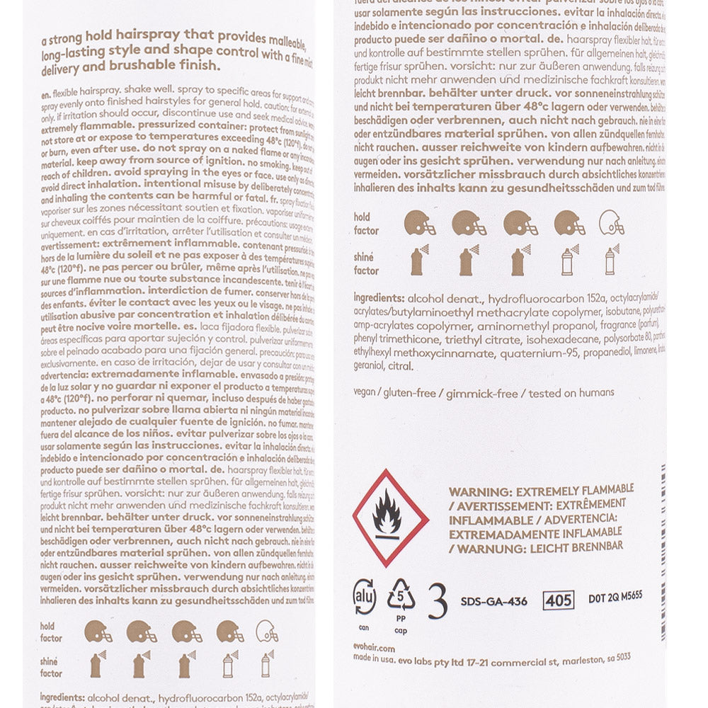 Evo Style Miss Malleable Flexible Hairspray 300ml - lacca tenuta forte