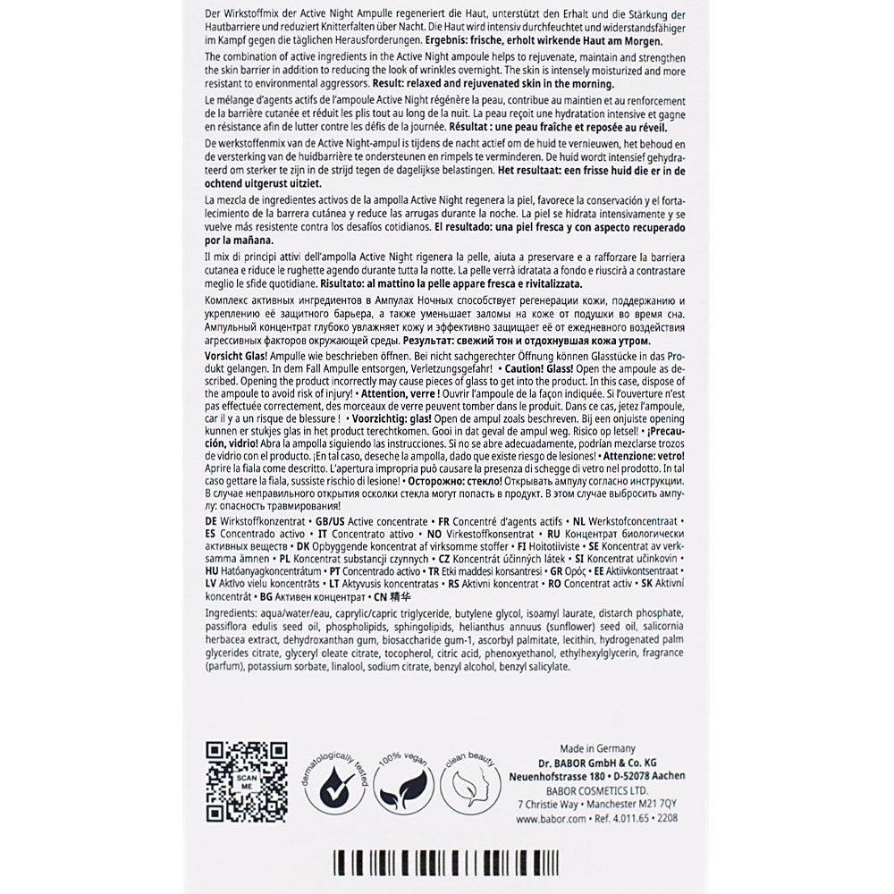 Babor Ampoule Concentrates Active Night 7x2ml - ampolle concentrate antiage trattamento notte