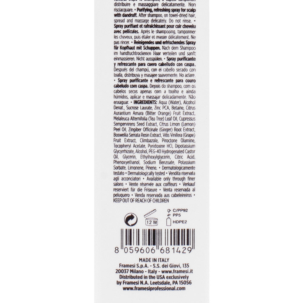 Framesi Morphosis Purifying Spray 100ml - spray purificante anti forfora
