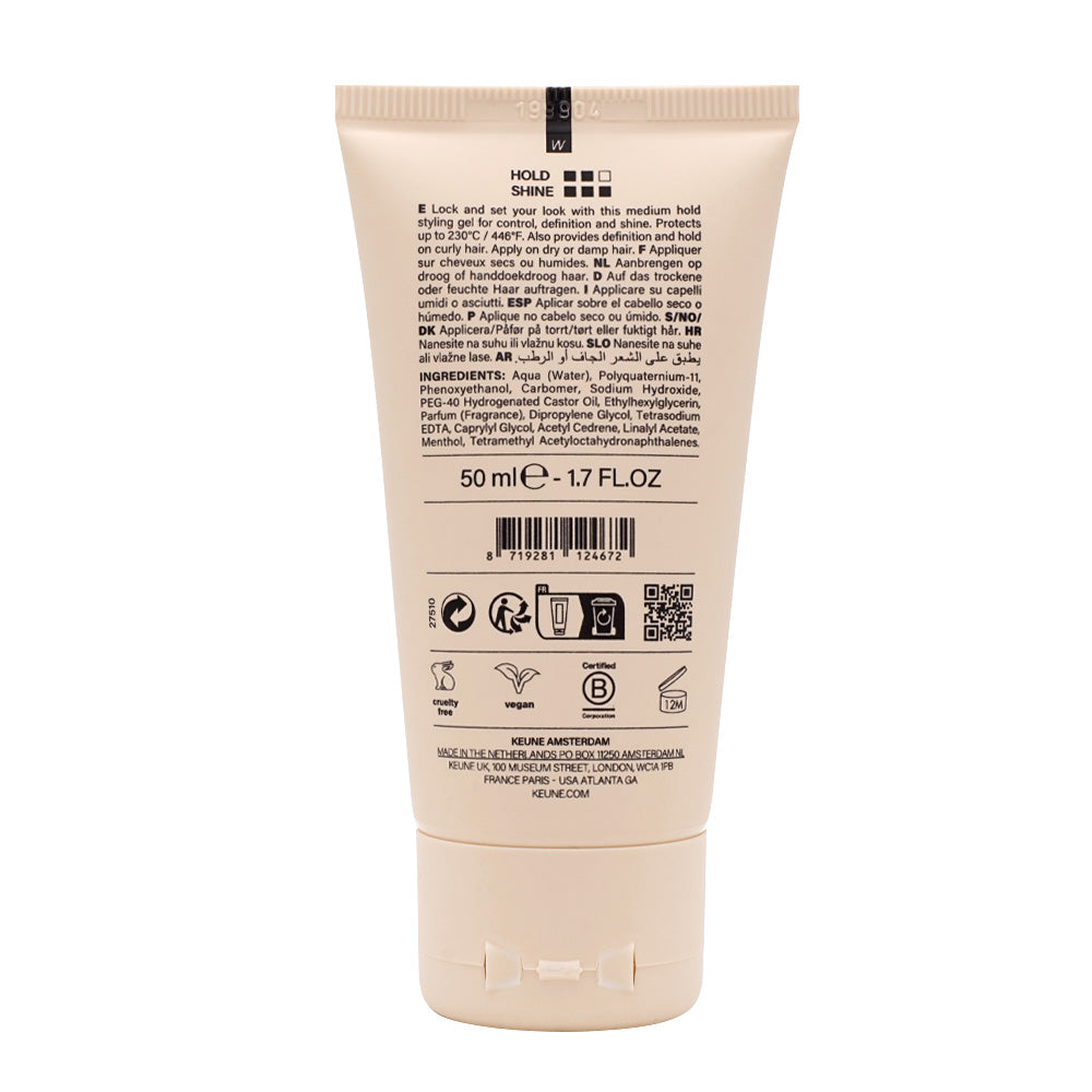 Keune Style Texture Head Lock Medium High-Shine Gel 50ml - gel tenuta media
