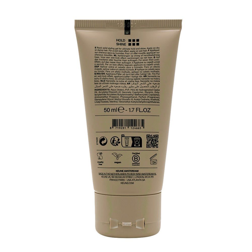 Keune Style Texture The Rock Strong High-Shine Gel 50ml - gel tenuta forte
