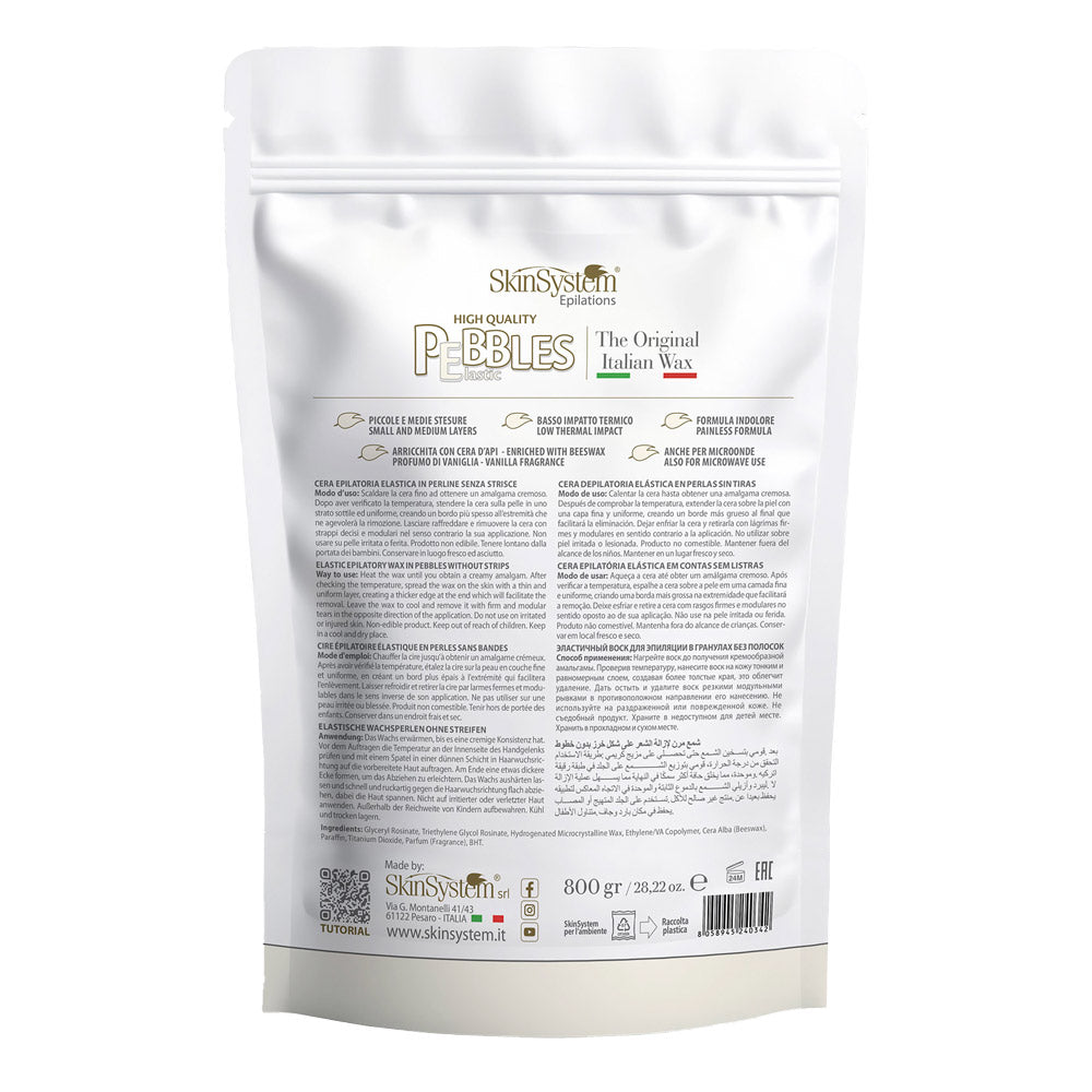 SkinSystem Le Pebbles High Quality Brazilian Pebbles Wax White Vanilla Cream800g