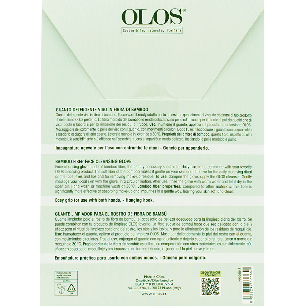 Olos Viso Guanto Detergente In Fibra Di Bamboo