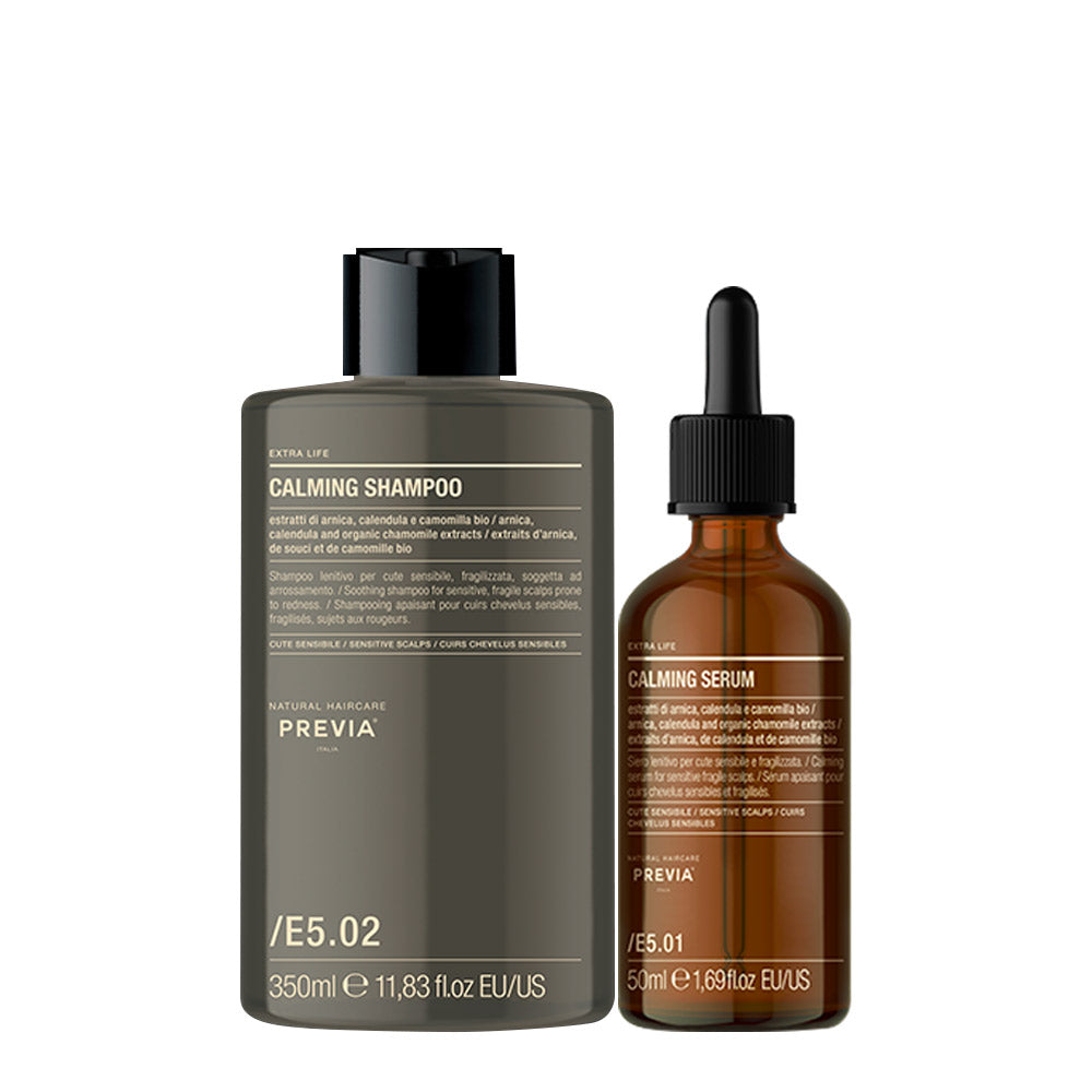 Previa Extra Life Calming Shampoo 350ml  Serum 50ml