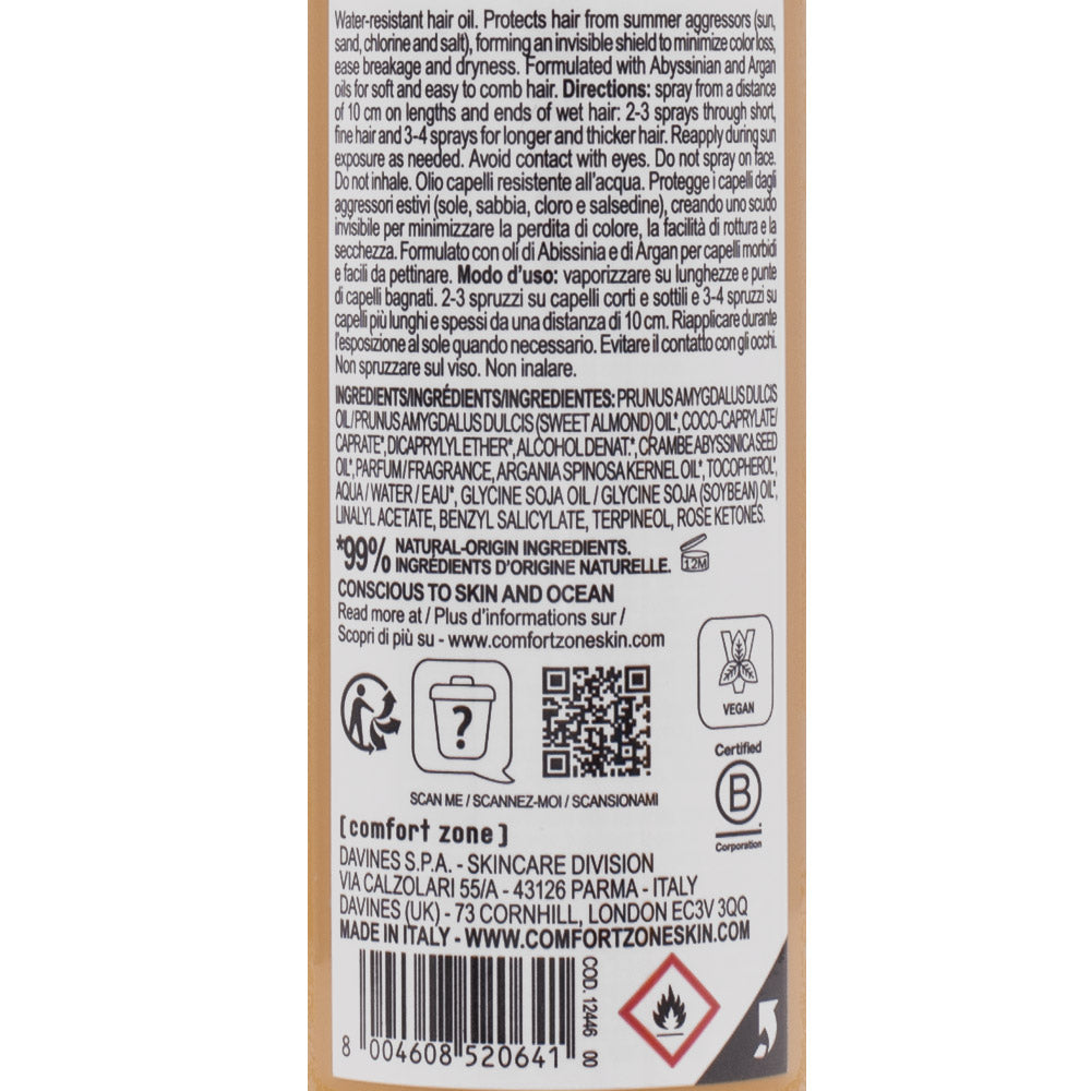 Comfort Zone Sun Soul Hair Oil - olio emolliente districante