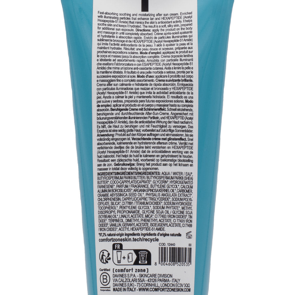 Comfort Zone Sun Soul Glow Aftersun 200ml- crema illuminante lenitiva