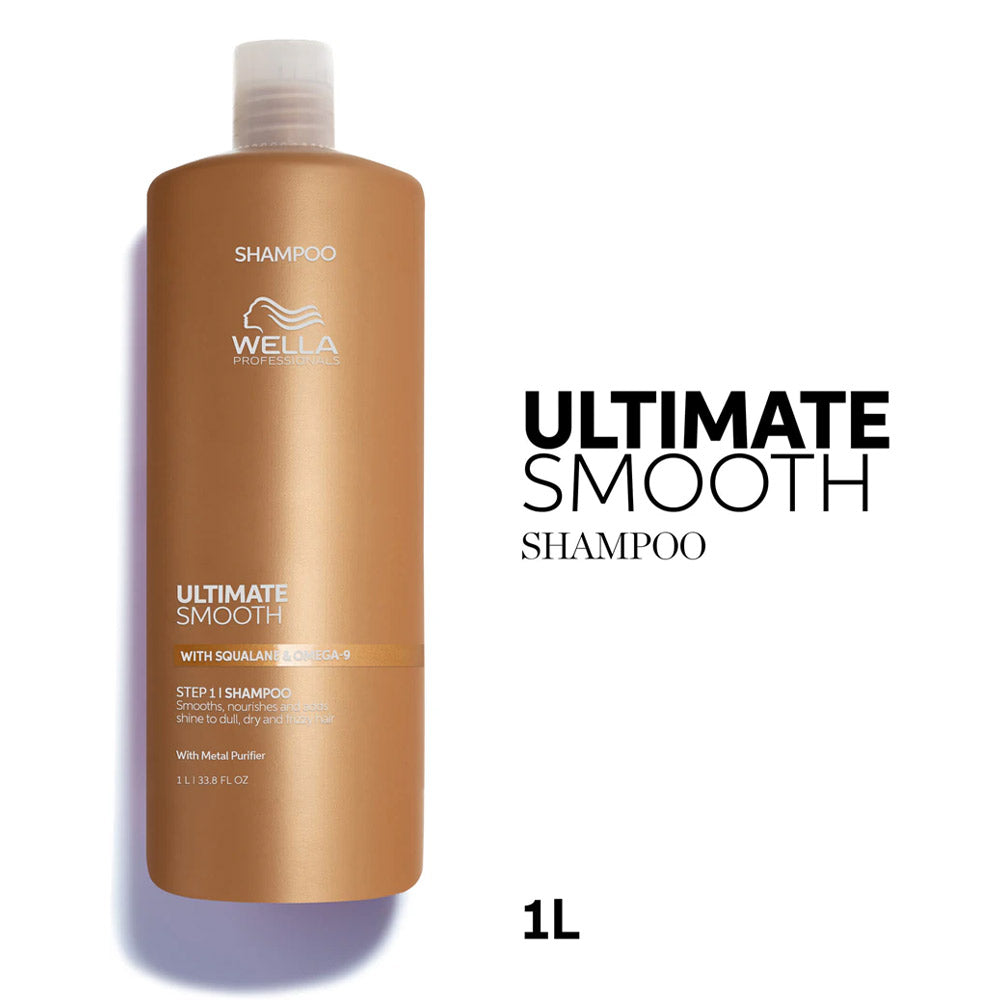Wella Ultimate Smooth Shampoo 1000ml - shampoo chelante anticrespo