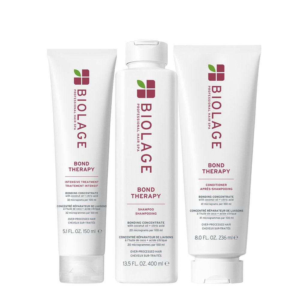 Biolage Professional Hair Spa Bond Therapy Pre-Treatment 150ml Shampoo 400ml Conditioner 236ml